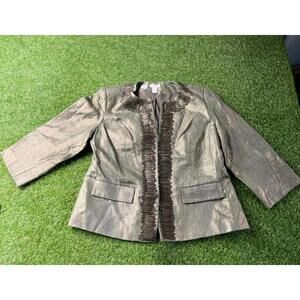 Chloe Size 1 M Medium Metallic Embellished Jacket